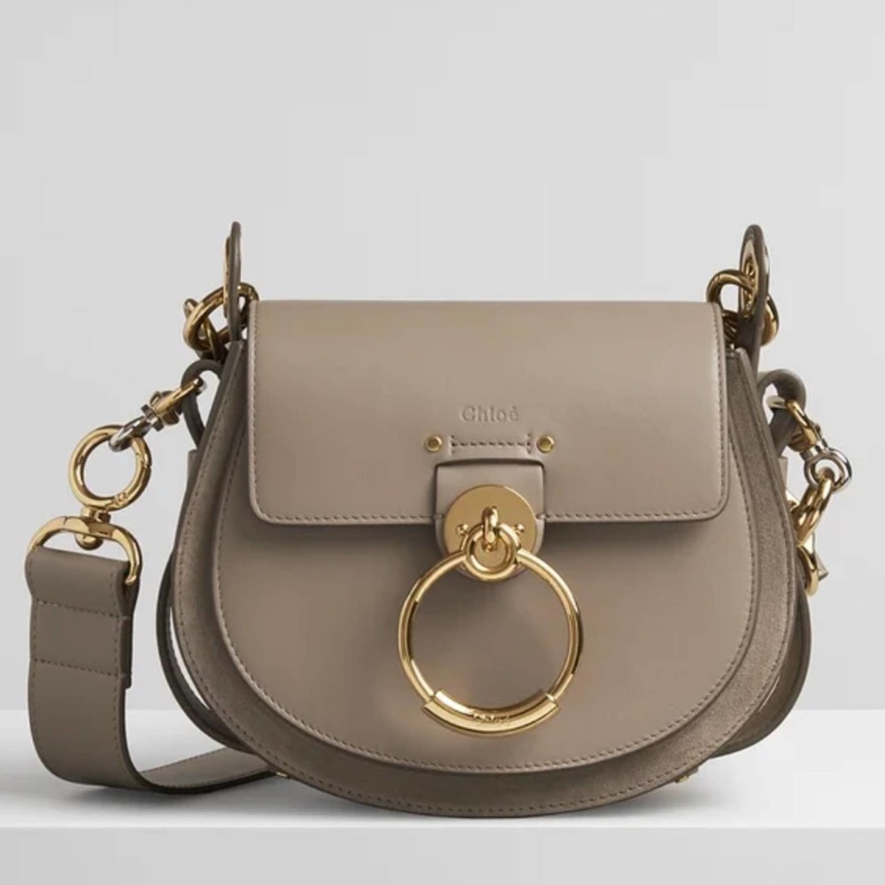 Chloe Small Tess Bag Motty Grey Shoulder Bag